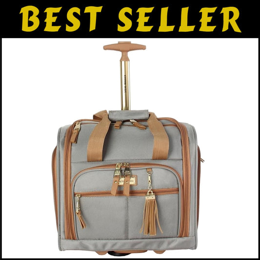 Lightweight Rolling Suitcase with 2 Wheels - Underseat Travel Bag for Women