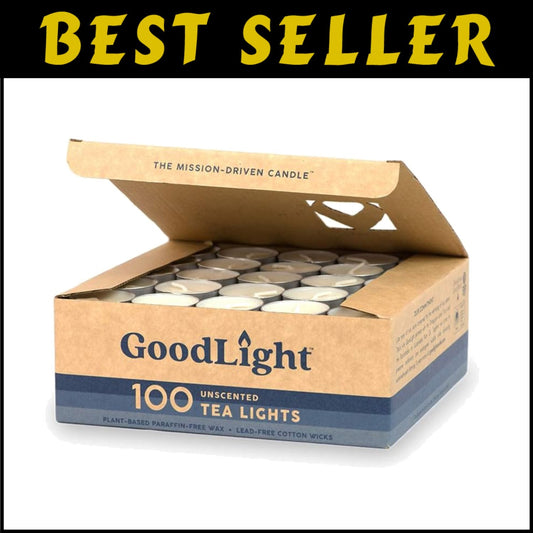 400-Pack Unscented Tea Light Candles with 4-Hour Burn Time - Eco-Friendly Glow
