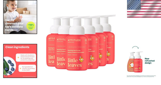 Dermatologically Tested Vegan Hand Soap for Kids – Refreshing Mango, 10 Fl Oz