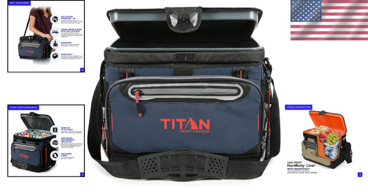 Deep Freeze HardBody Cooler with Adjustable Strap - Perfect for Camping & Beach