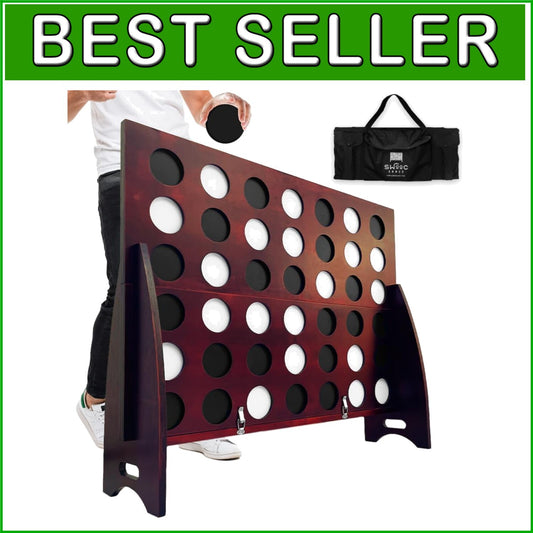 Eco-Friendly Giant 4-in-a-Row Game - Collapsible & Portable for Family Fun