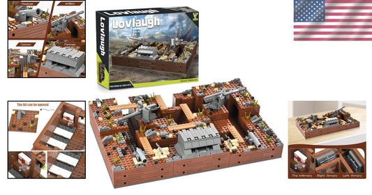 WW2 Military Building Blocks – 1350 Pcs with Anti-Aircraft Guns & Minifigures