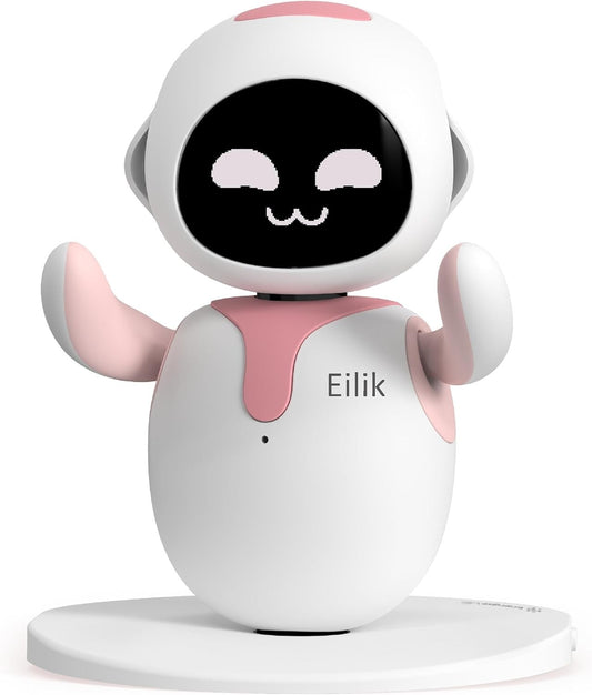 Interactive Pink Robot Pet - Engaging Touch Toy with Emotions & Mini-Games