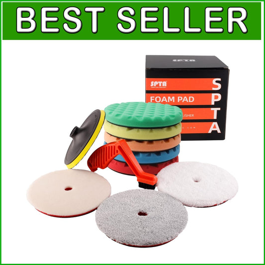 10pcs 7-Inch Polishing Pads Kit - Professional Car Foam Buffing Sponge Set