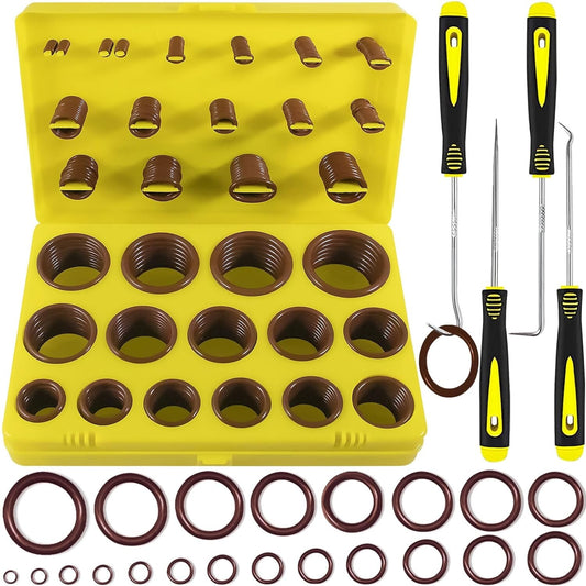 382 PCS Viton O-Ring Kit — 30 SAE Sizes for Automotive & Aerospace Repairs
