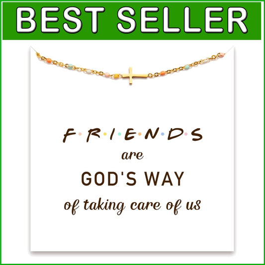 Charming 925 Silver and Gold Cross Bracelet with Meaningful Message - Gift-Ready