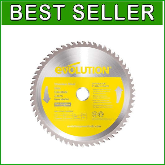 9-Inch 60 Tooth Carbide Tipped Circular Saw Blade for Stainless Steel Cutting