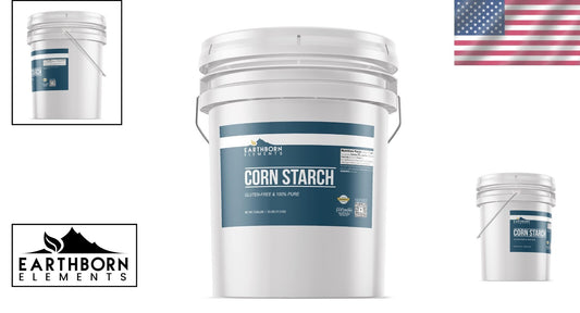 Mess-Free 5 Gallon Corn Starch - Pure Thickening Agent for Sauces & Gravy