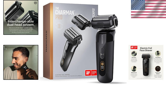 The Chairman PRO Men’s Electric Foil Shaver: SkinSafe, Travel Ready & Versatile