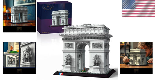 Arc de Triomphe Architectural Model Kit 4436PCS - Travel and Art Enthusiast Gift
