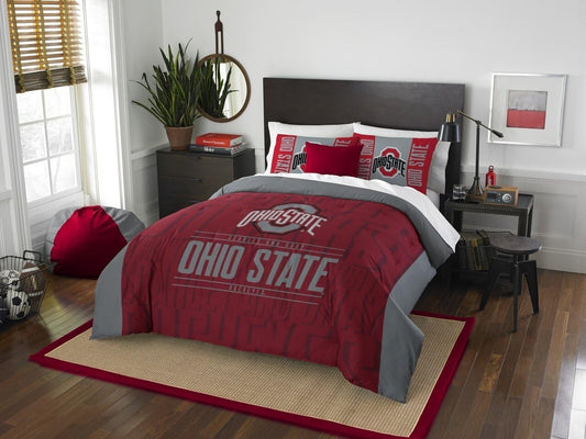 Modern Take Ohio State Buckeyes Comforter & Sham Set - Cozy Unisex Bedding