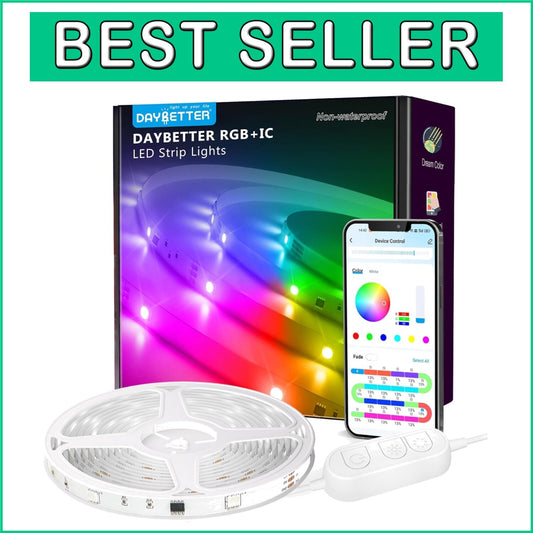 Color Changing LED Strip Lights 65.6FT - Smart App Control & Scene Presets