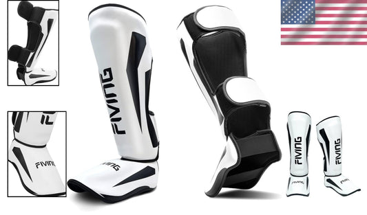 Adjustable MMA Shin Guards - Padded Muay Thai Leg Guards for Premium Training