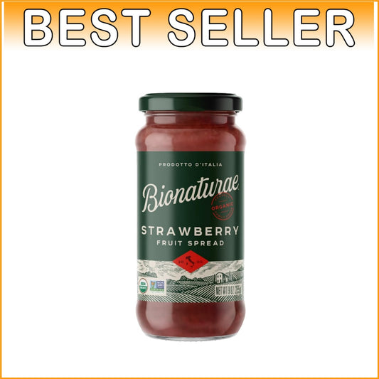Delicious Organic Strawberry Fruit Spread - Hand-Harvested, 9 Oz Jars, 12 Pack