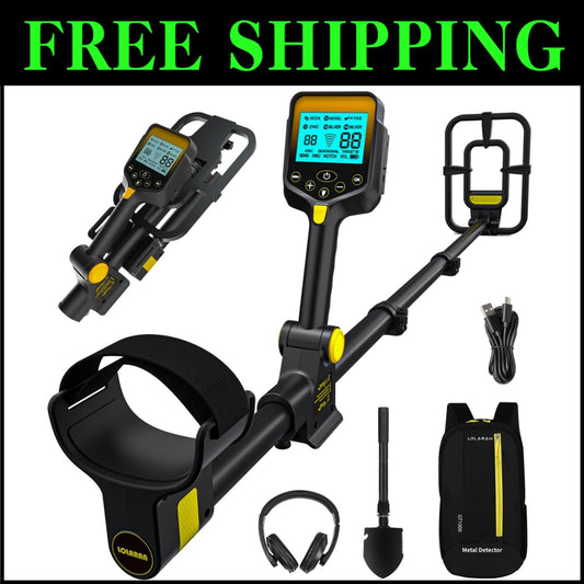 Advanced Metal Detector with 20-Hour Runtime and Comprehensive Accessory Kit