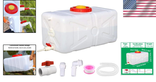 Food-Grade 12 Gallon Water Container with Spigot - Ideal for RVs & Emergency Use
