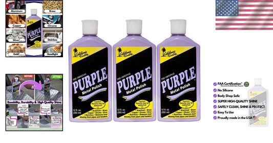 Multi-Purpose Purple Metal Polish - Shine and Protect Aluminum, Copper, Gold