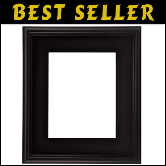 6x6 Plein Air Black Wooden Picture Frame for Art and Photos - Modern Style