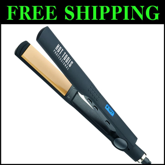 Versatile Nano Ceramic Flat Iron with Tangle-Free Cord & Dual Voltage - 450°F