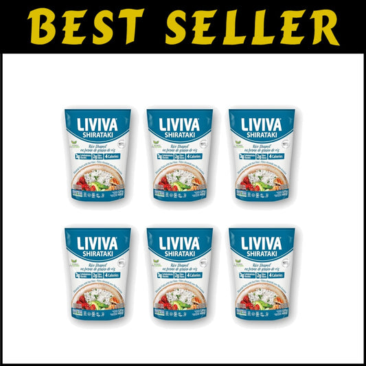 14 oz Pack of 6 Shirataki Rice - Delicious Low-Calorie Pasta for Healthy Living