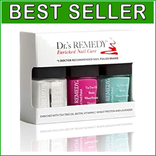 Dr's Remedy Non-Toxic 3-Pack Nail Polish Kit: Sunshine Trio for Healthy Nails