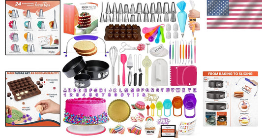 Complete 700PCs Cake Decorating & Baking Supplies - Ideal Gift for Bakers