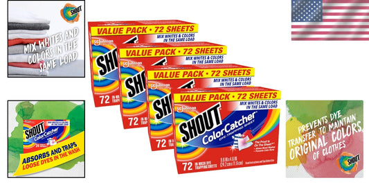 Color Catcher Sheets - Mixed Wash Solution for Efficient Laundry (144 Sheets)