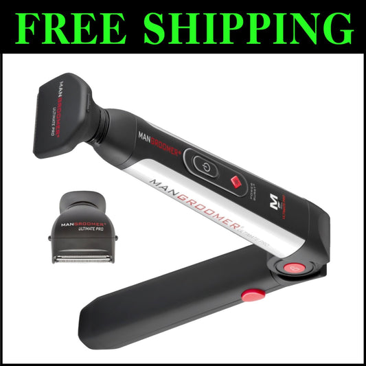 Rechargeable Back Shaver with Adjustable Shock Absorber Heads and Power Burst