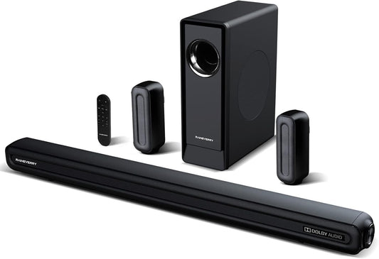 5.1 CH Dolby Audio Sound Bar with Wireless Subwoofer & Rear Speakers - Black