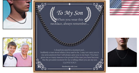 Chunky Cuban Link Chain for Men - Ideal Sons and Dads Gift for Any Occasion