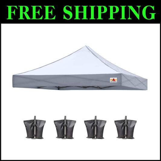 Ultra-Durable Gray Canopy Replacement for 10x10 Tents - UV Protection Included