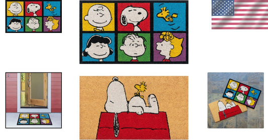Eco-Friendly Snoopy Coir Doormat Set – Non-Slip, 20x34 for Indoor/Outdoor