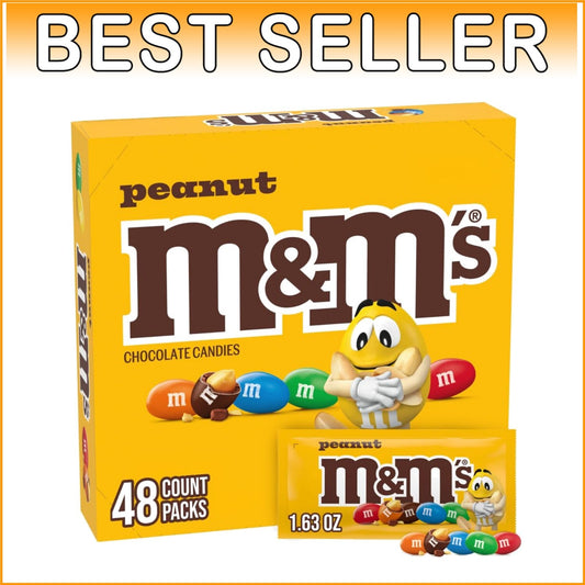 Bulk Peanut Chocolate Candy – 48 Bags of 1.74 oz Individually Wrapped Treats