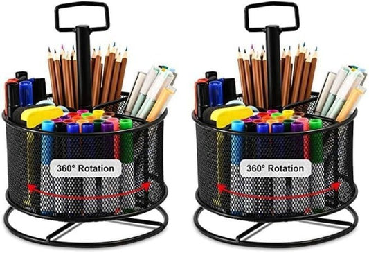 Versatile 360-Degree Desktop Organizer - Perfect for Stationery & Art Supplies