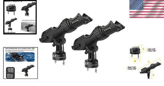 Versatile Fishing Rod Holder Set - Compatible with Spinning & Baitcasting Reels