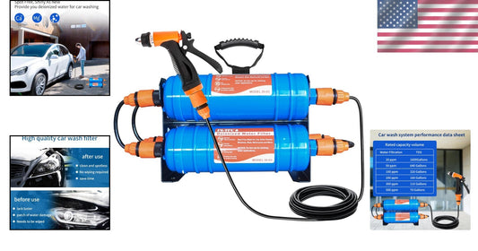 Ultimate Spotless Car Wash System - 30FT Hose, Wash Gun & Inline Filter Included