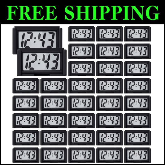 Lightweight Magnetic Clocks - Ideal for Car Dashboard & Home Use - 36 Pack