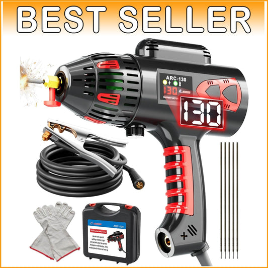 Digital Display 130A Portable Arc Welder - Complete Set for DIY & Industrial Use