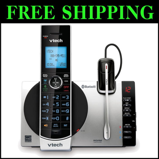 DECT 6.0 Cordless Phone with Bluetooth Headset & Voice-Guided Answering System