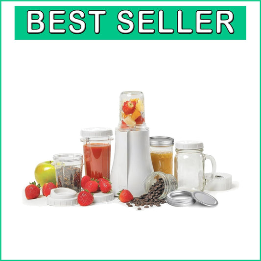 Versatile Personal Blender for Smoothies with BPA-Free Portable Cups - White