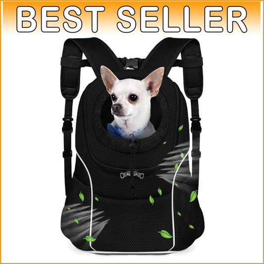 Ergonomic Dog Carrier Backpack with Safety Belt, Multi-Pocket Design for Travel