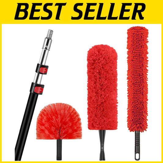 All-in-One 20ft Cleaning Solution with Bendable Heads and Telescopic Reach Pole