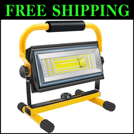 Ultra Bright 7000LM Waterproof Work Light with Rechargeable Battery for Outdoors