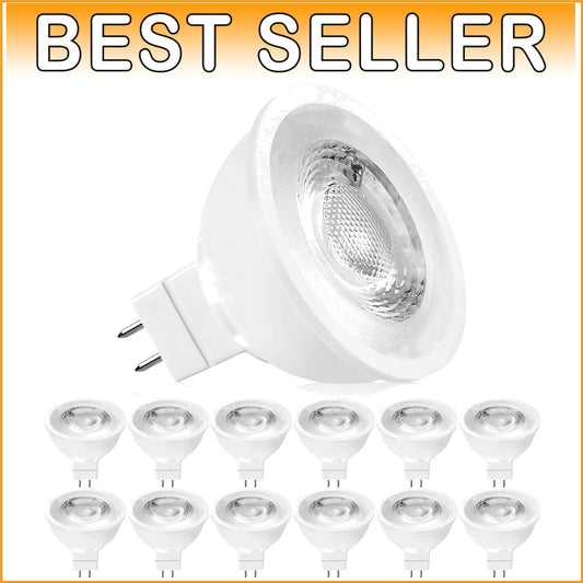 Bright White 5000K MR16 Dimmable LED Bulb 12-Pack - Eco-Friendly & Long-Lasting
