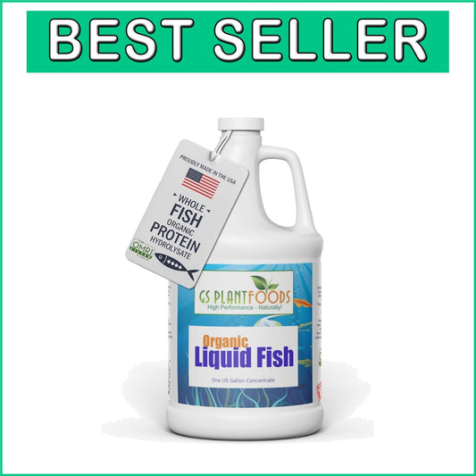 All-Natural Hydrolyzed Fish Fertilizer - 1 Gallon, 8 lbs of Nutrient-Rich Power