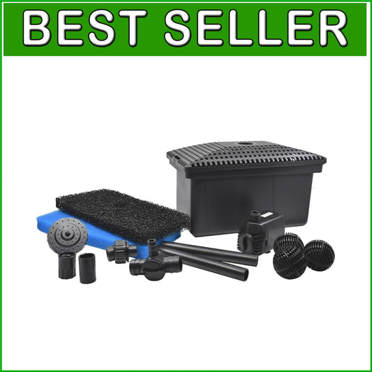 Efficient Medium Filter Pump Kit with Aeration Nozzle - Perfect for Ponds