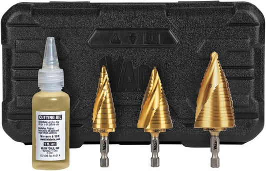 Efficient 3-Step Drill Bit Kit with Lubrication Oil for Optimal Performance