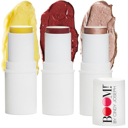 Buildable Boomstick Trio - Blush, Highlighter & Moisturizer for All Skin Tones