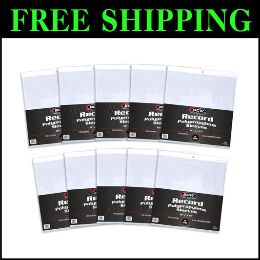 Archival Quality 1000 Pack 12" Record Outer Sleeves - Crystal Clear & Acid-Free