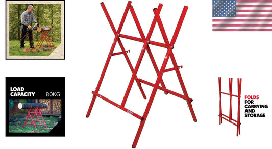 Durable Foldable Sawbuck with High-Speed Steel Blade for Safe Logging & Firewood